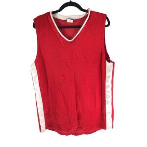 Reebok Mens Basketball Practice Jersey Red White L